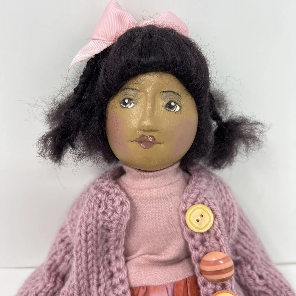 Rare Elaine Lim Hand Made Doll soft Body Hand processed Mohair Hair Gift Toy